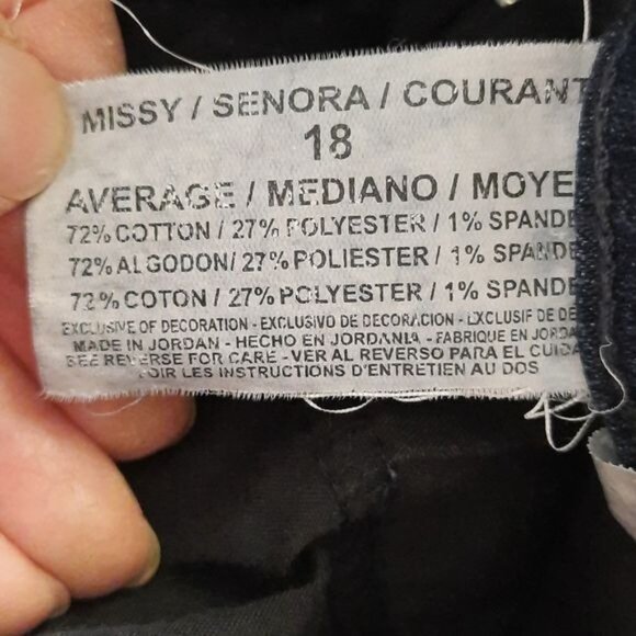 Gloria Vanderbilt All Around Slimming Effect Amanda Denim Jeans Size 18 - Picture 6 of 7